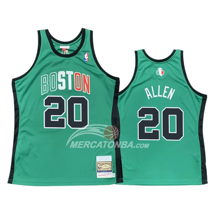 Maglia Boston Celtics Ray Allen Hardwood Classics Throwback 2007-08 Verde